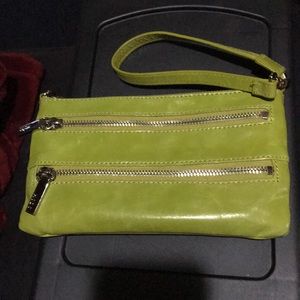 Green Hobo Wristlet